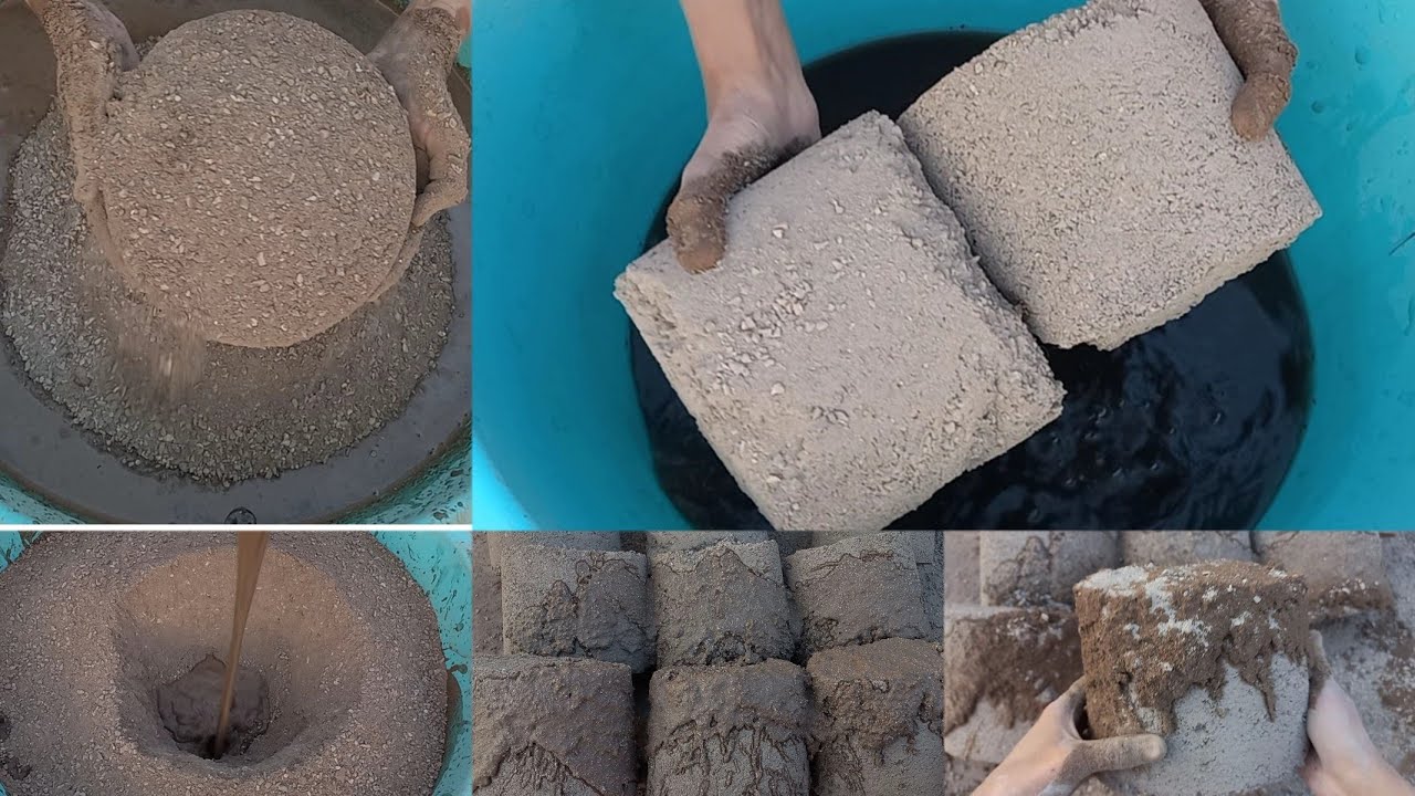 ASMR■Paste pouring and floor Crumbling/ water crumbling and dipping/ Pouring mixing  #asmr