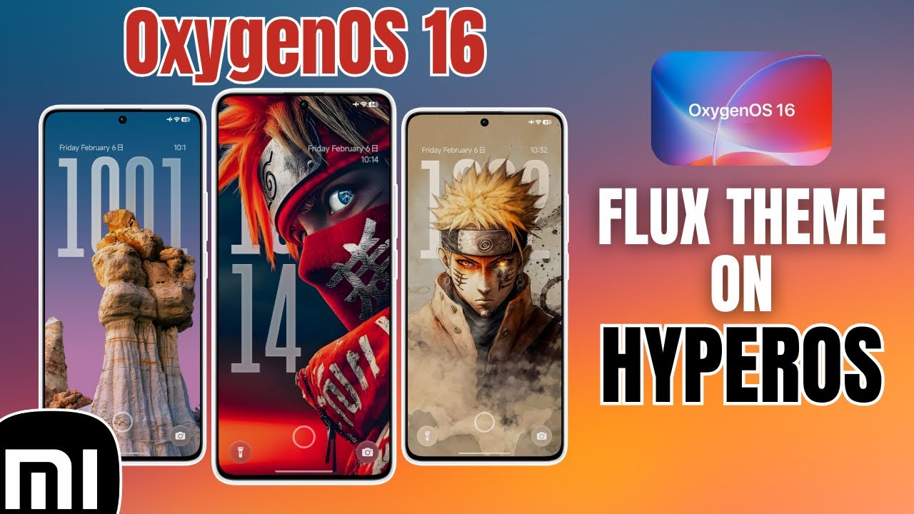 Тема OxygenOS 16 Flux для устройств Xiaomi — красивая китайская тема на глобальном сервере.