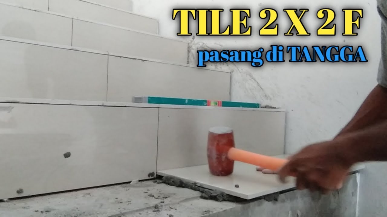 Pemasangan tile tangga // cara pasang keramik tangga