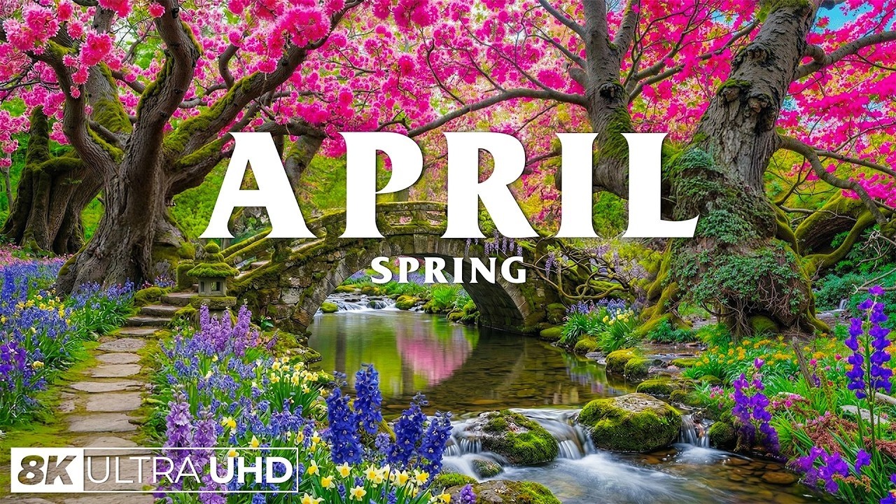 Spring in April 4K &ndash; Early Spring 2026 🌸 Blooming Valleys, Sakura Rivers & Bright Morning