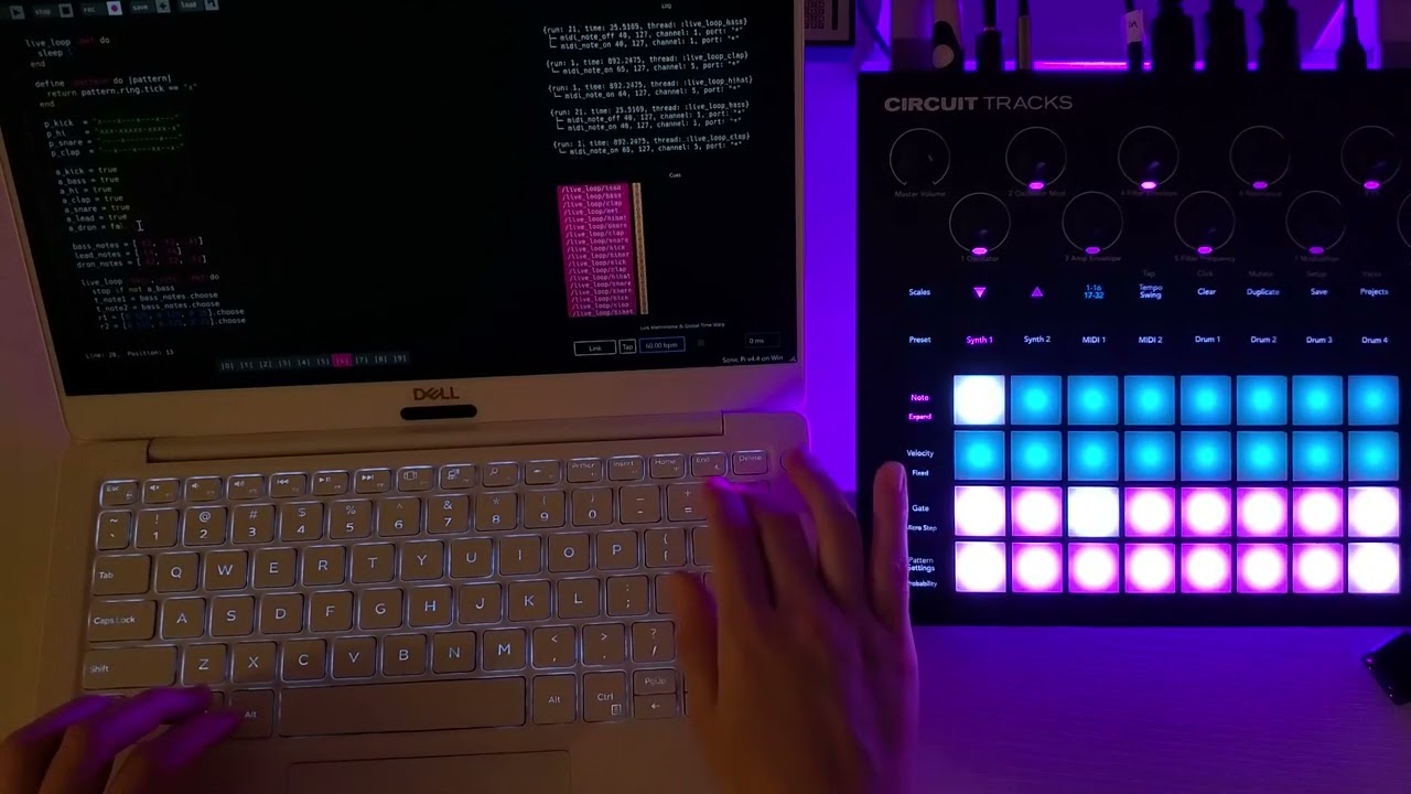 Coding music: Controlling Circuit Tracks with Sonic Pi