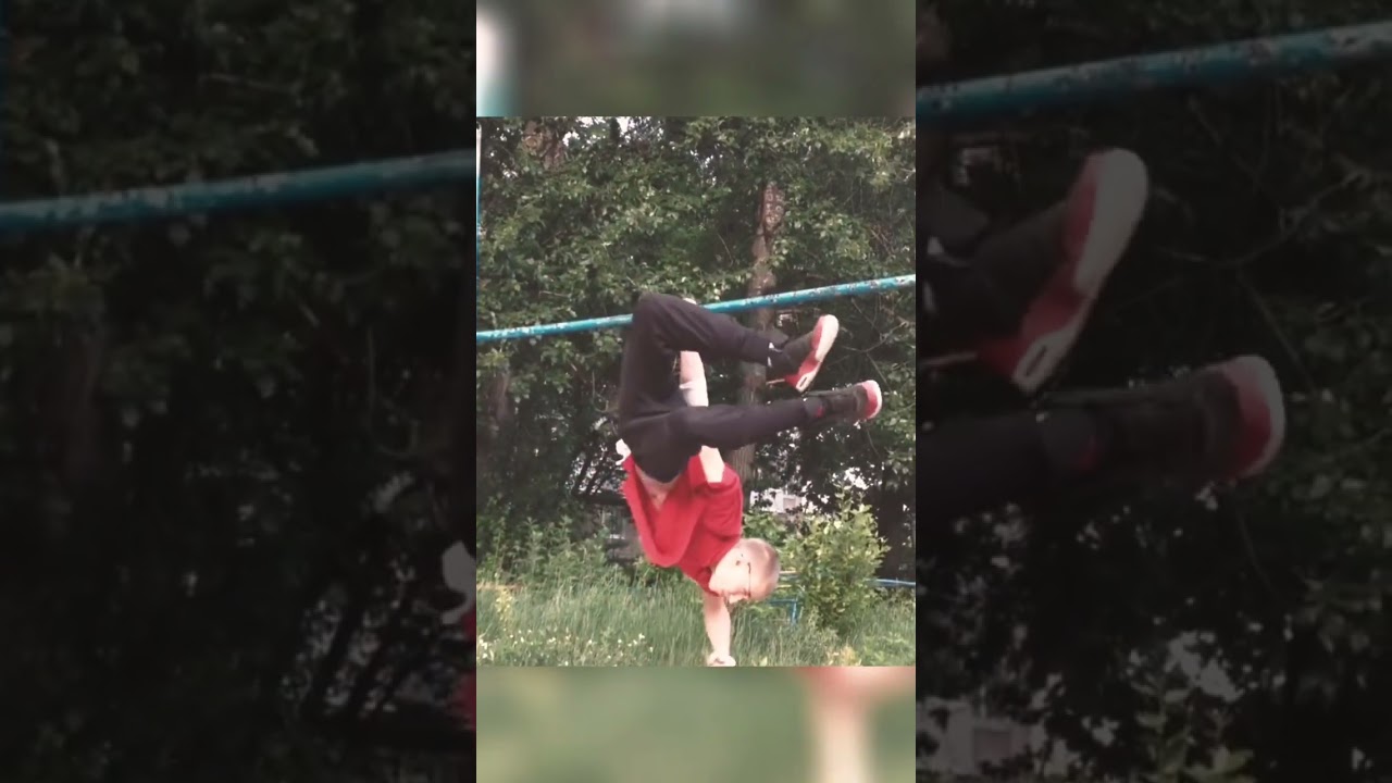 Сделал мощный трюк на турнике🤯