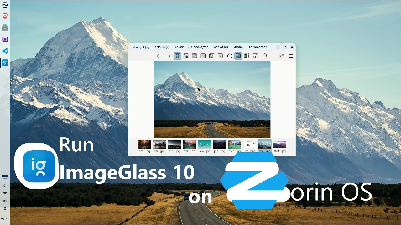 Run ImageGlass 10 Beta 1 on Linux (Zorin OS)