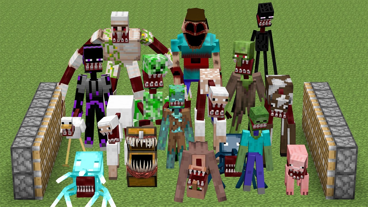 All mimicer mobs combined in minecraft
