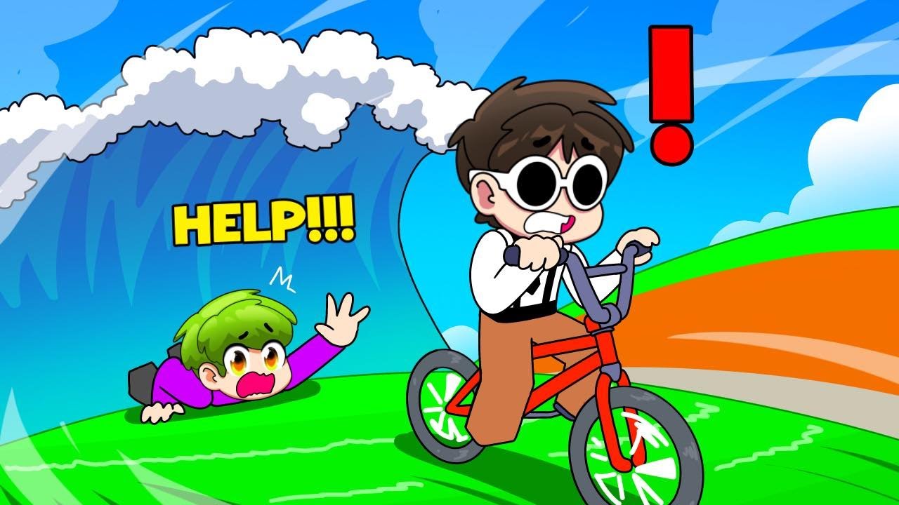 🚴‍♂️ Escaping a HUGE Tsunami on a Bike! 🌊 | Roblox