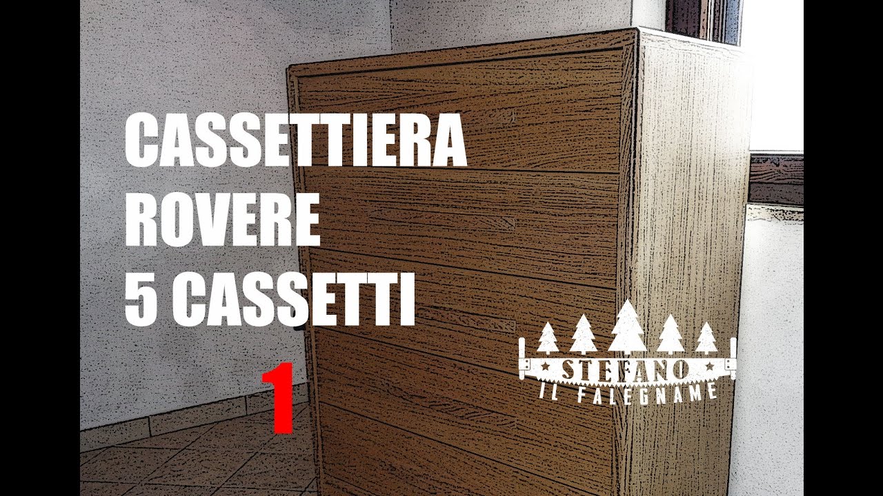 CASSETTIERA ROVERE 5 CASSETTI - guide cassetto Hettich