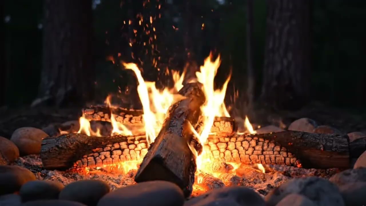 Night Campfire in Nature – Pure Sleep Aid