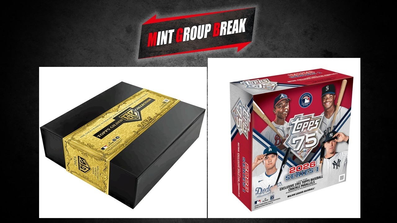 #1「2025 TOPPS GILDED COLLECTION 2ボックス + 2026 TOPPS SERIES 1 MEGA BOX 3ボックス」ミキサー ランダムチーム形式　2026年3月6日