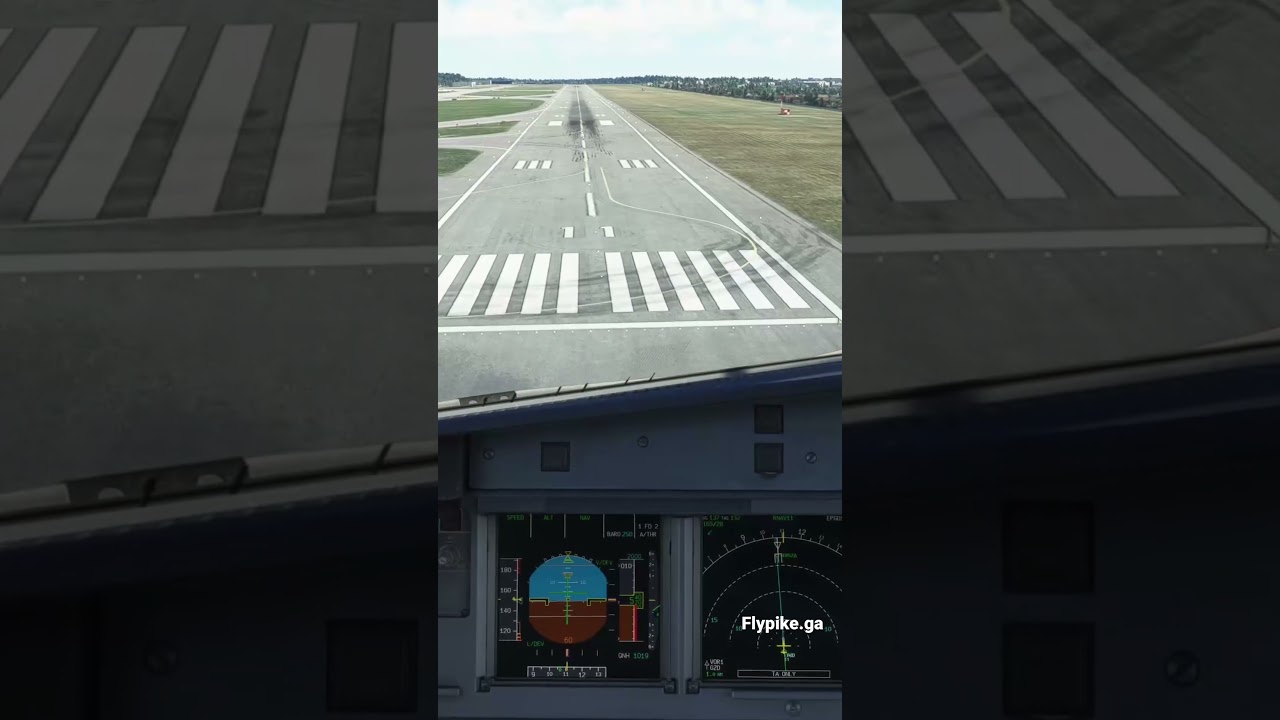 A320 MSFS2020 strong wind EPGD landing