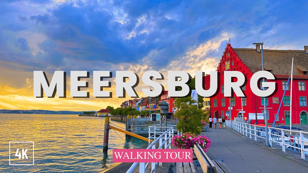 Meersburg, Germany - Walking Tour Historic Old Town and Harbor at Lake Constance | 4K