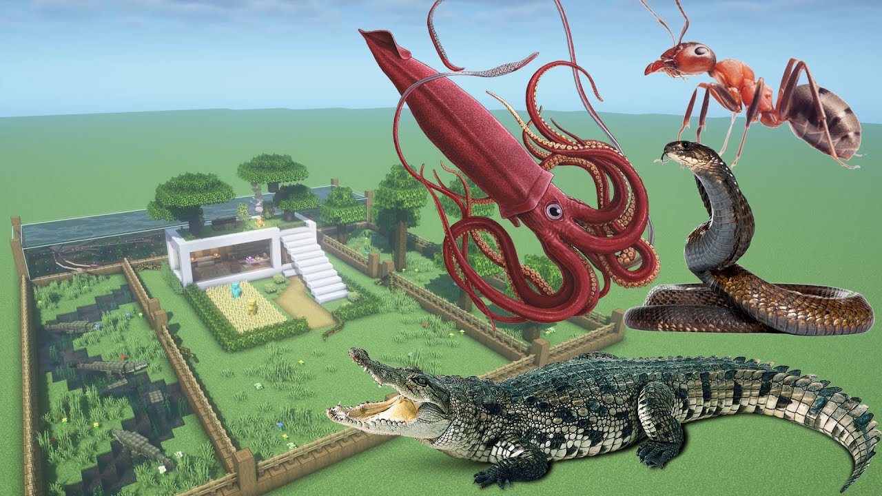 How To Make an Anaconda, Ant, Crocodile, and Kraken Farm in Minecraft PE
