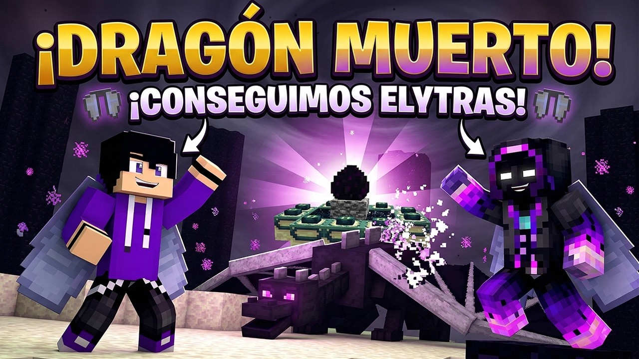 Matamos al dragón y conseguimos Elytras | Servidor Voide's Lobby