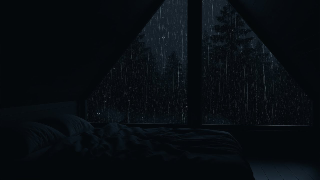 Calm Window Rain at Night | Stress Relief & Rest