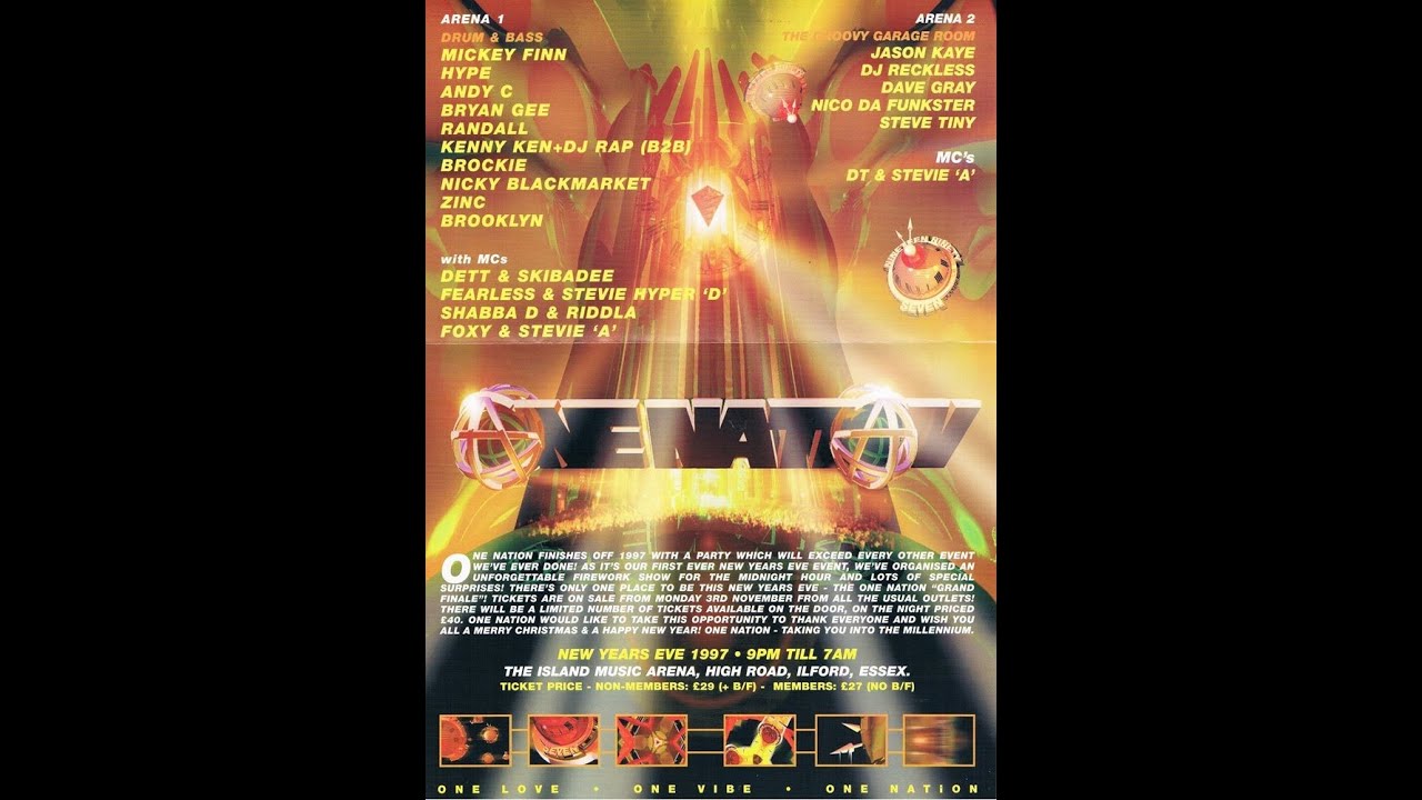DJ BROCKIE MC DET FOXY ONE NATION NEW YEARS EVE 97