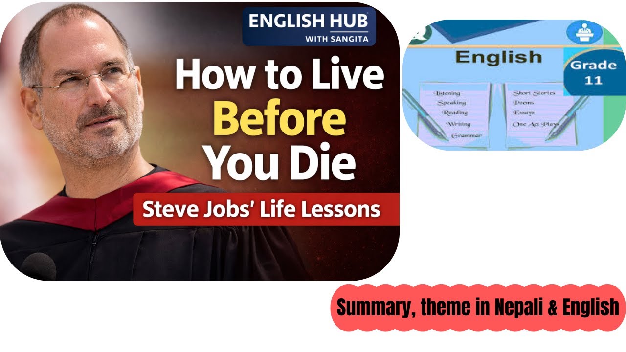 #How to Live Before You Die | Steve Jobs Speech Summary & Themes |#Class 11 English