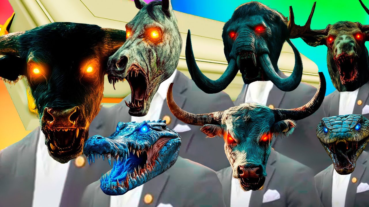 SUPER MEGAMIX ZOMBIE ANIMALS COFFIN DANCE ASTRONOMIA (PART 28)