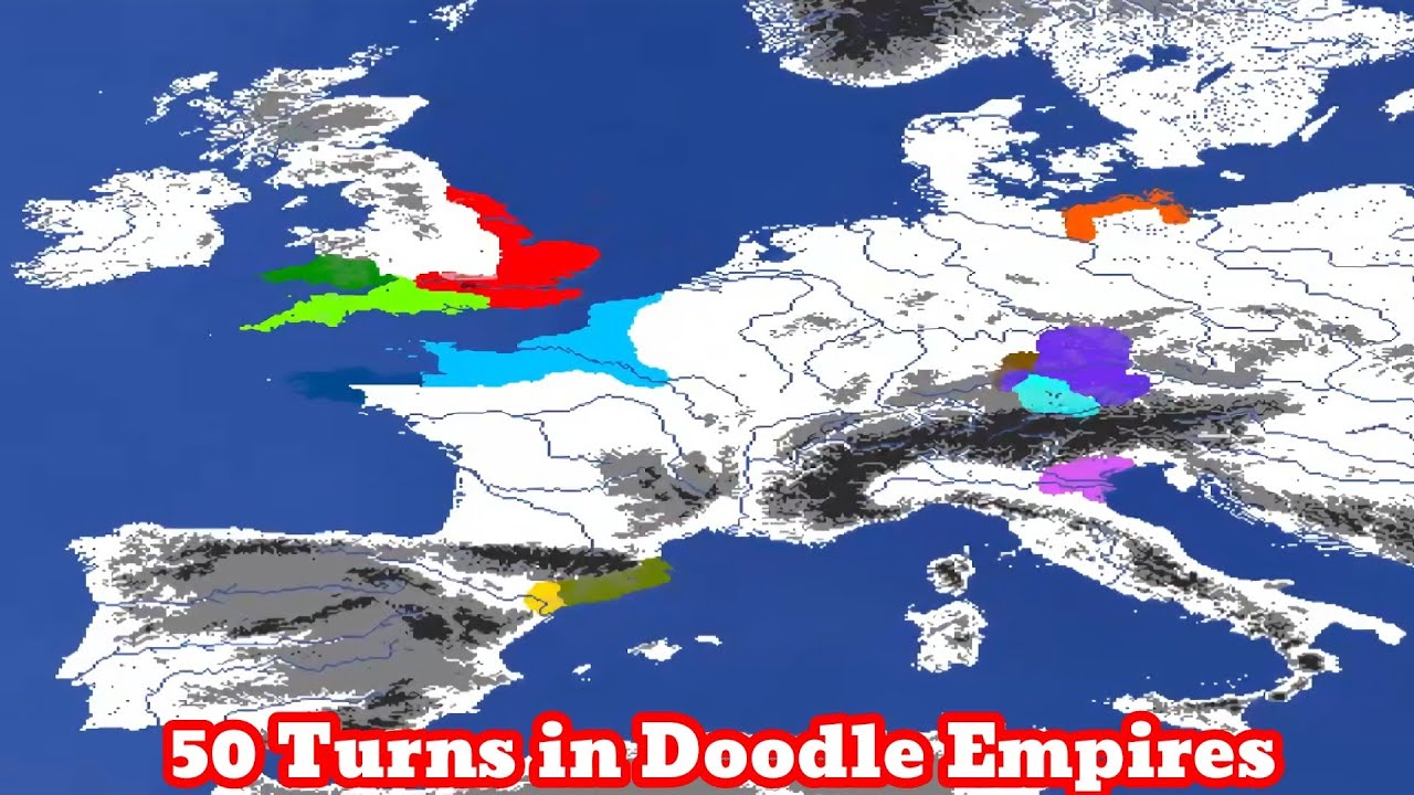 50 Turns in Doodle Empires (Europe)