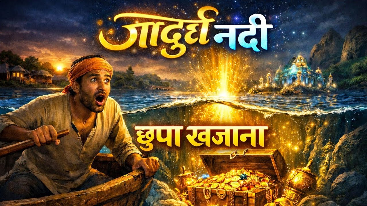 जादुई नदी में छुपा खजाना मजेदार हिंदी कहानी ‌़ 