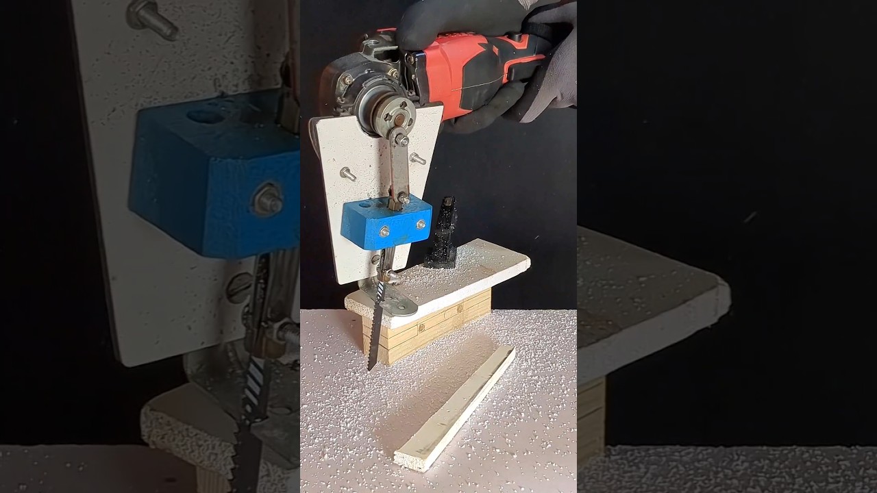 How to make a scroll saw with an angle grinder #diy #tricks