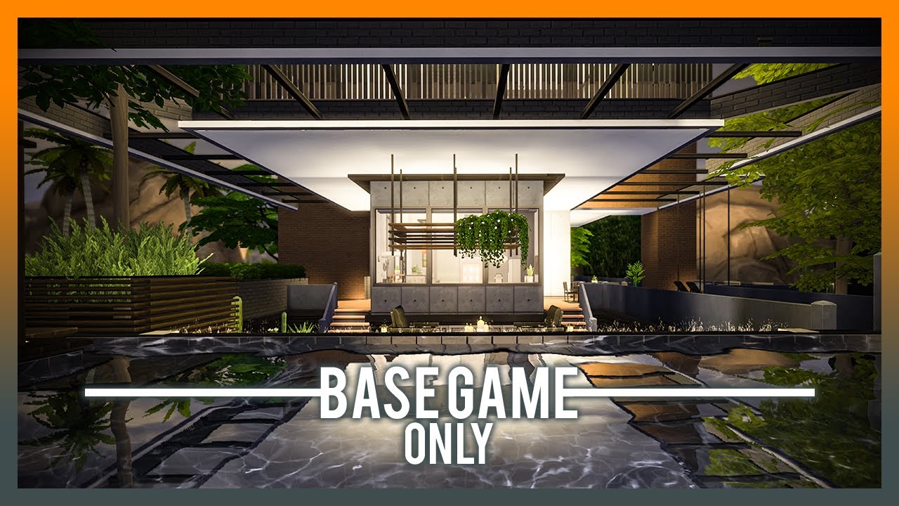 MODERN ROOMIES HOUSE | Sims 4 Base Game Modern House Stop Motion | No CC