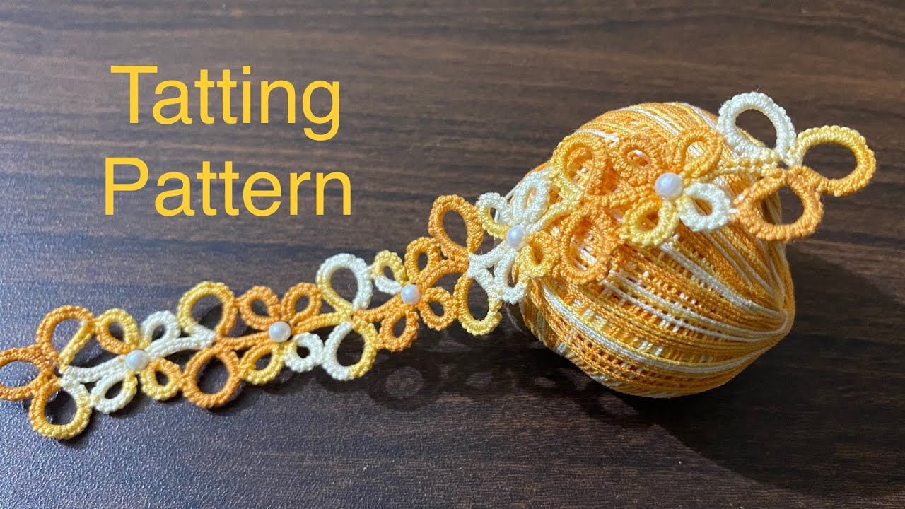 Tatted tape lace pattern for bracelet,bookmark and edging : shuttle tatting @threadpower4444