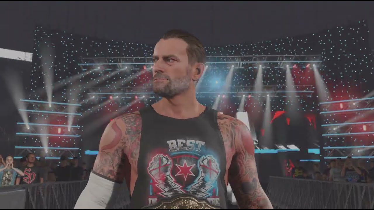 WWE 2K25 CM Punk Vs AJ Styles For the World Heavyweight Championship