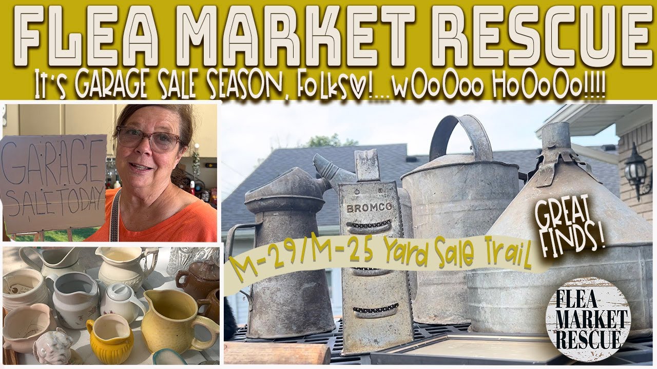 COME WITH DEBBIE AND I ON A HUGE HAUL AS WE SHOP THE YARD SALE TRAIL IN SEARCH OF GARAGE SALE FINDS!