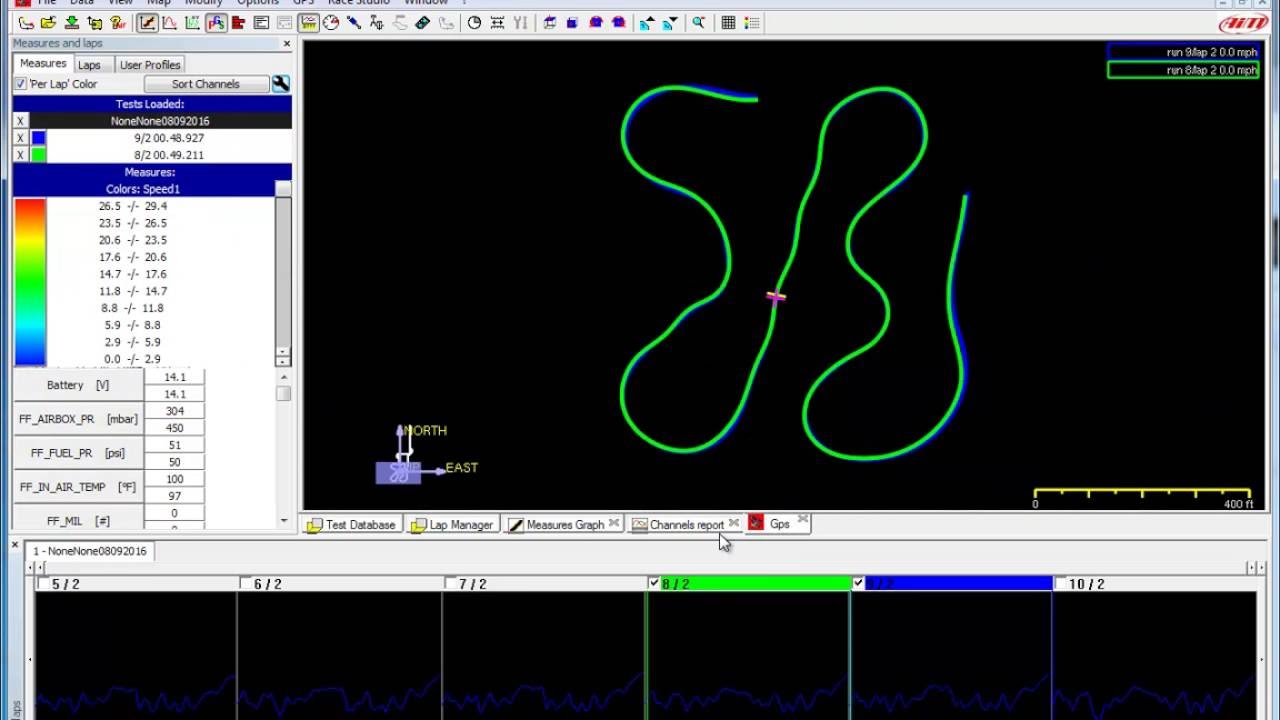 Aligning Autocross data in AiM RaceStudio 2