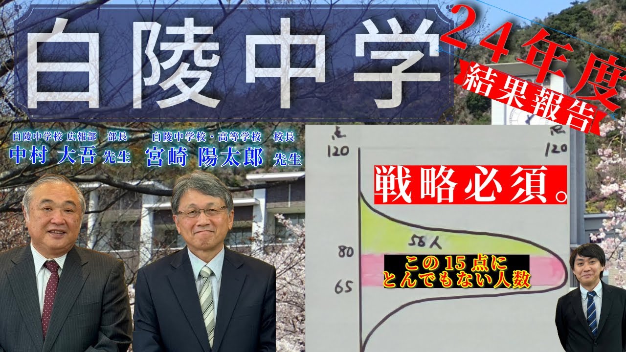 【対談】え？15点に百人越え…！？えげつないデータに驚きが止まらない【白陵中学校24年度入試結果報告会】おまたせしました！五分五分の戦いを探究し続けよ　#中学受験 #算数 #白陵