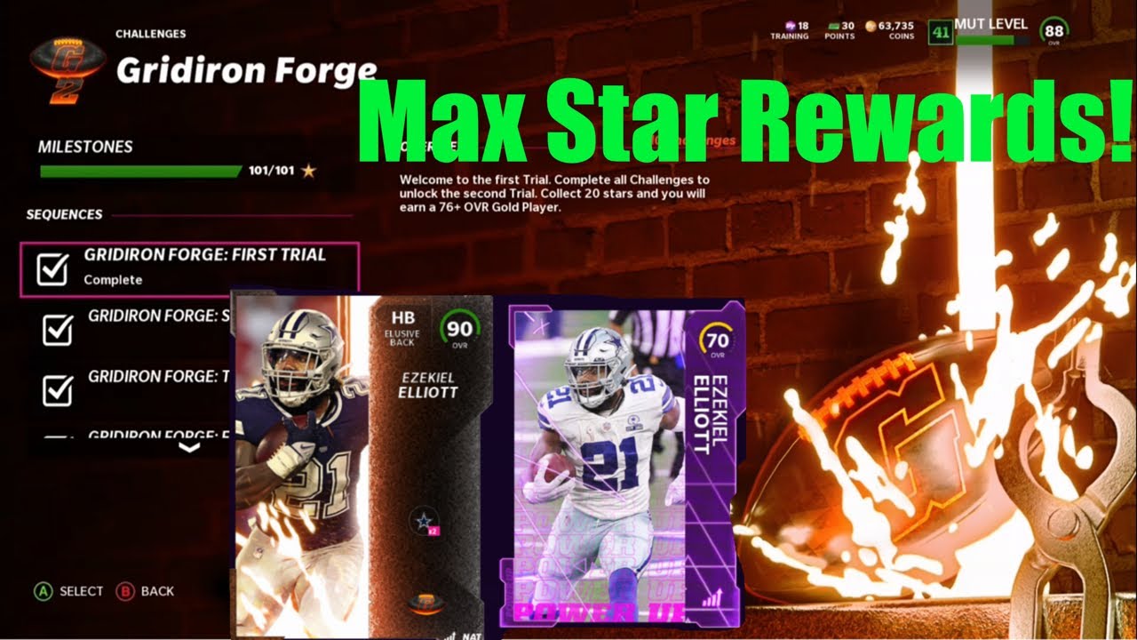 Gridiron Forge 2 Max Star Solo Rewards! Madden22 Ultimate Team