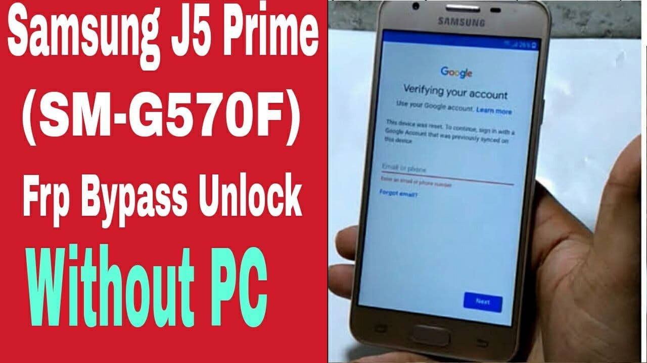 Samsung J5 Prime FRP bypass SM-G570F FRP Unlock Google Lock Remove  Without Pc samsung frp bypass