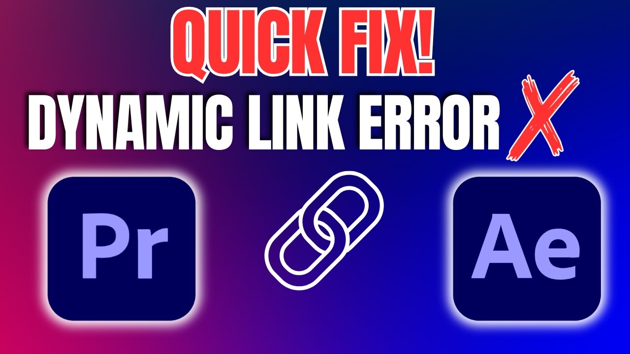 How To Fix Error Linking After Effect Dynamic Link To Premiere Pro