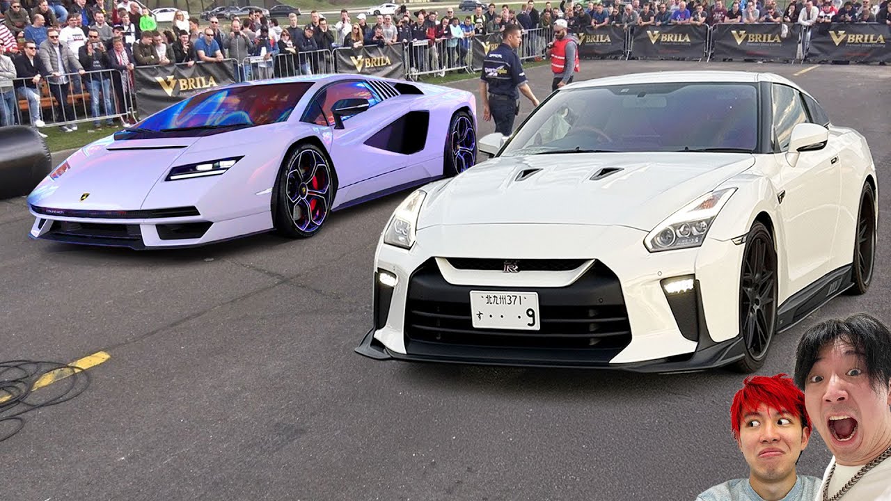 ４億円のランボルギーニ vs日産 GT-R R35...