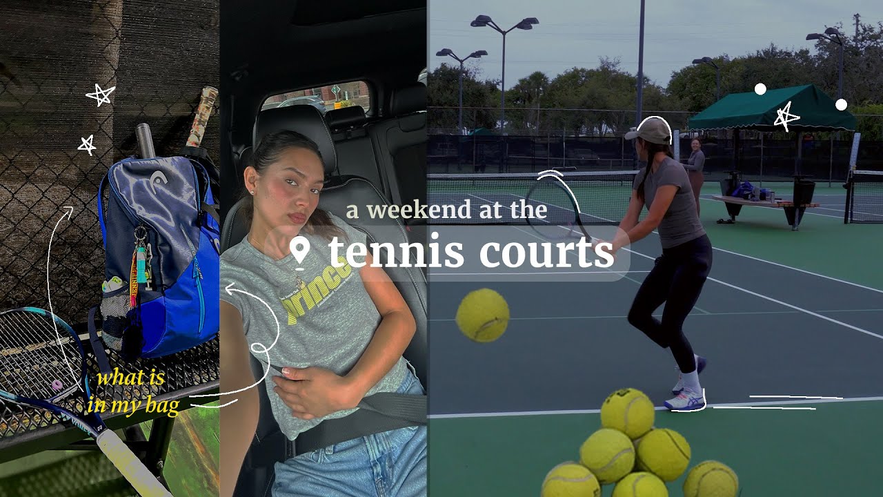 A chill day of TENNIS vlog || what’s in my bag, warm-ups & more 🎾