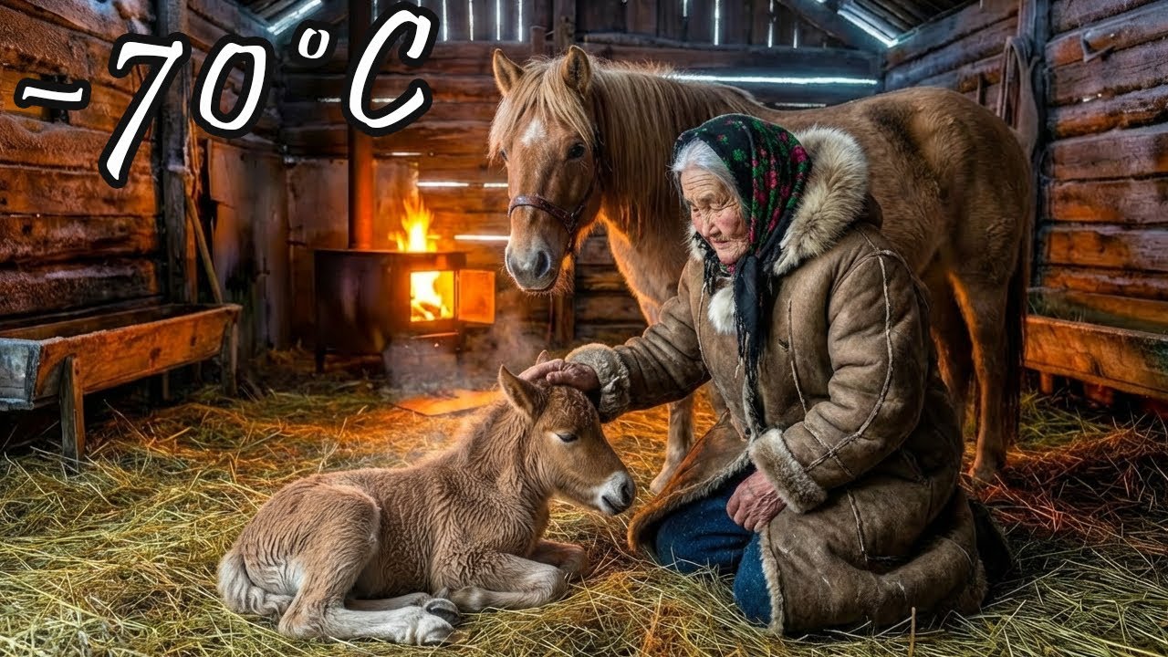 90-Year-Old Woman Finds Hope Again With a Newborn Foal  | −70°C Siberia
