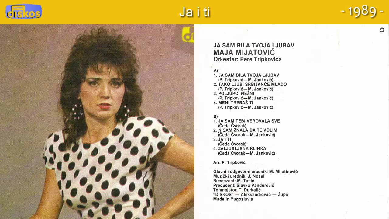 Maja Mijatovic - Ja i ti - (Audio 1989)