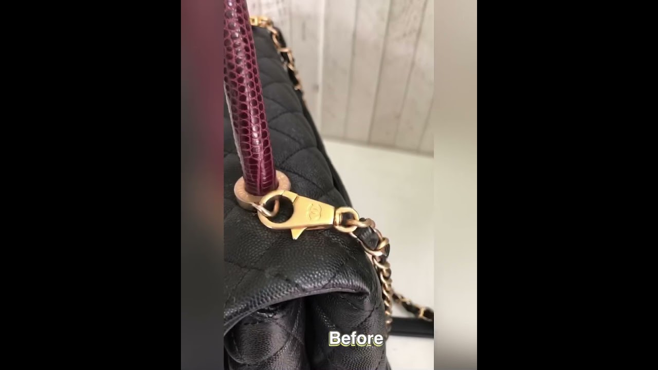 Fixing alcohol stains on coco Chanel bags