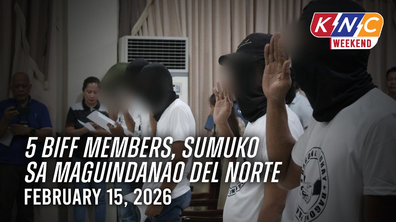 5 BIFF members, sumuko sa Maguindanao del Norte | Kidlat News Channel (February 15, 2026 12NN)