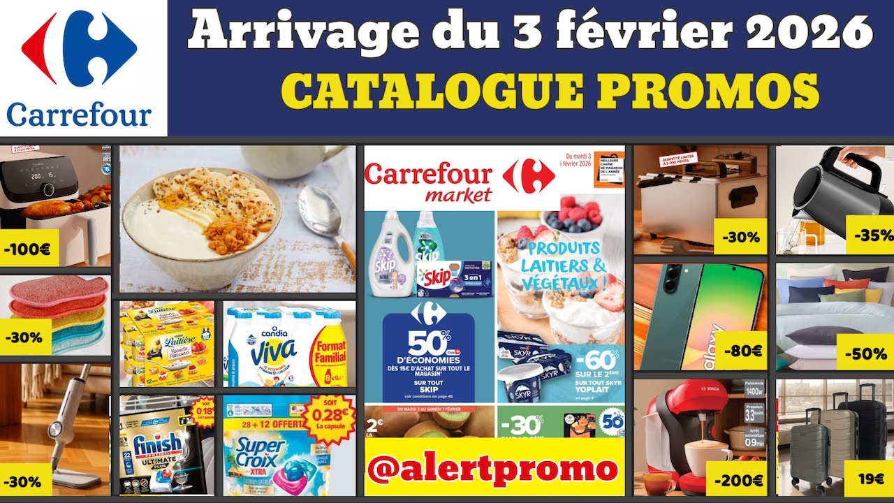 catalogue CARREFOUR market saint-valentin 3 février 2026 ✅ Arrivage maison linge 🔥Promos deals pub