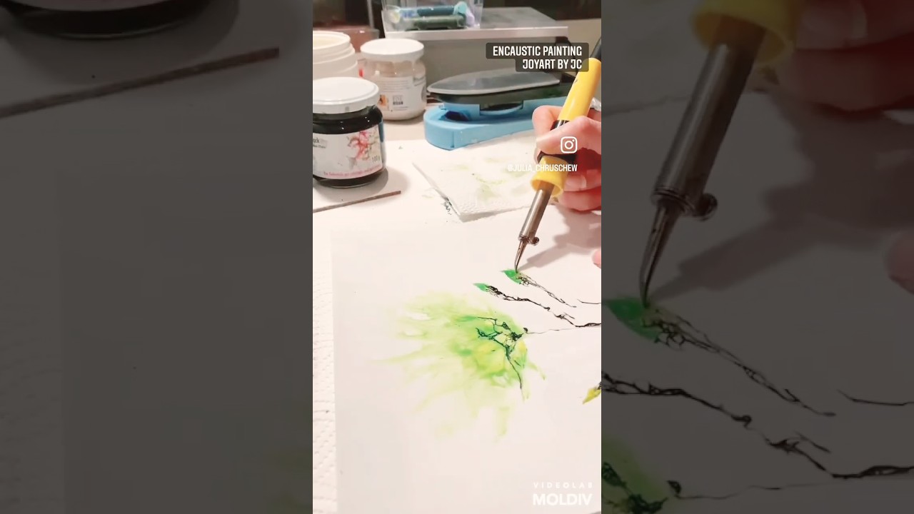 Enkaustik &bull; Blumen #encausticartist #encaustic #painting #encausticart
