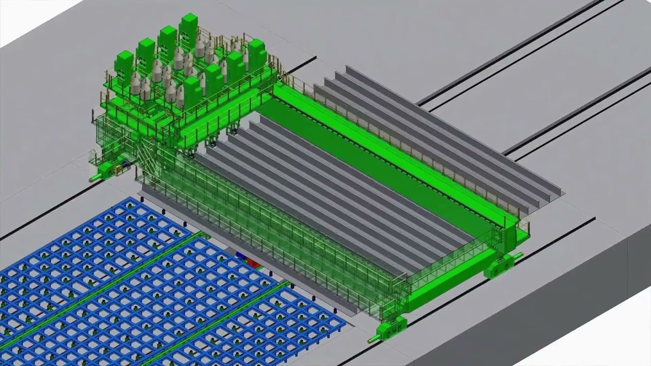 PANEL LINE SHOP PANEL LINE AUTOMATION SHIPYARD SHIPBUILDING 3D