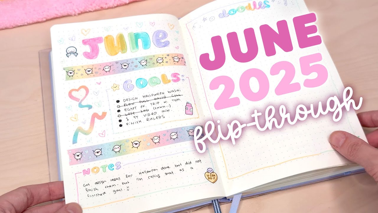 June 2025 Planner Flip Through 🤫 Chill ASMR w. No Talking