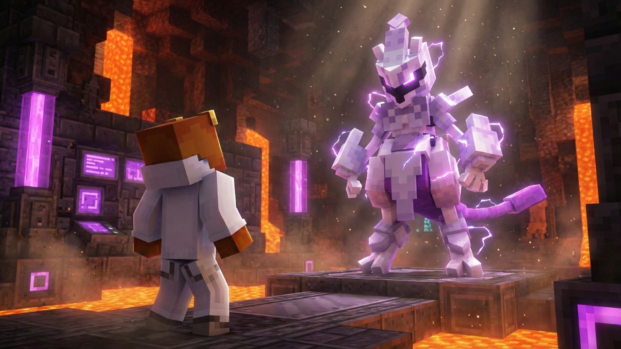 RUBIUS ENCUENTRA LA ARMADURA DE MEWTWO (Minecraft Pokemon)