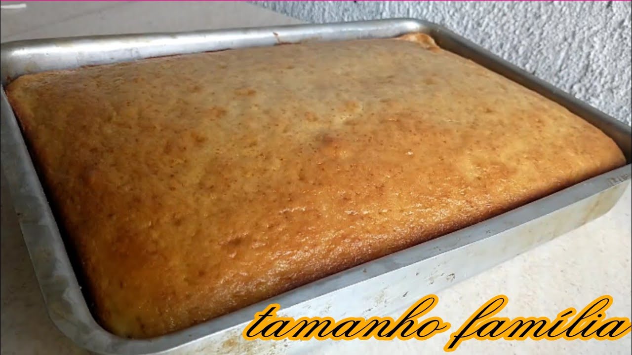 Tamanho família -Bolo de trigo simples gostosinho  #bolocaseiro #bolofofo