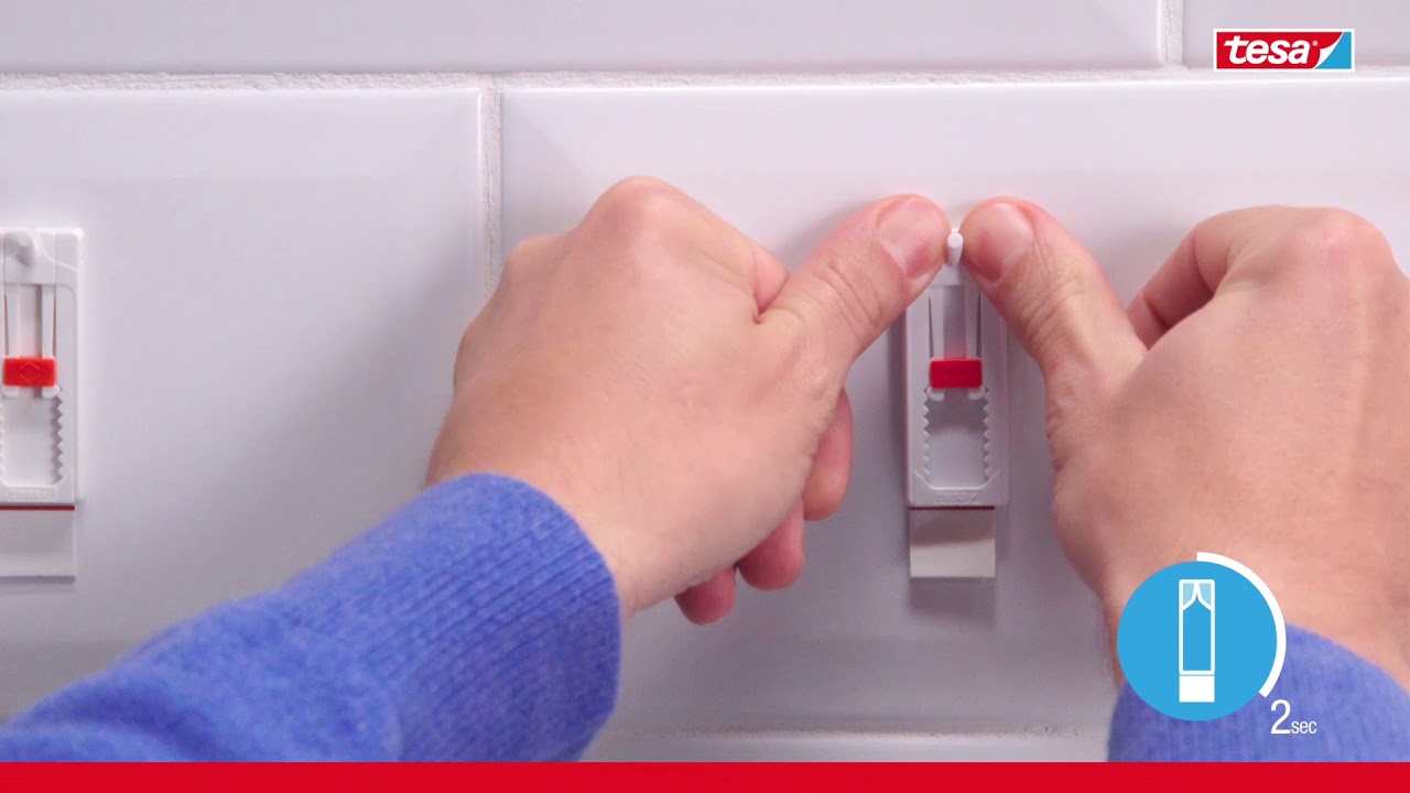 tesa® Slik brukes Justerbar limspiker til fliser og metall 3 kg