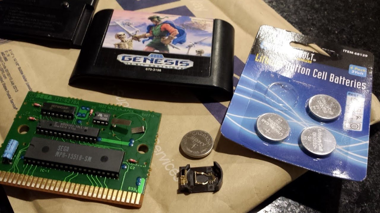 Sega Genesis Cartridge Battery Holder Mod