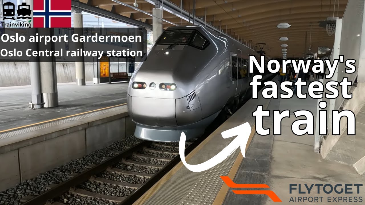 Flytoget, Oslo aiport Gardemoen - Oslo central railway station. Norway's fastest train.