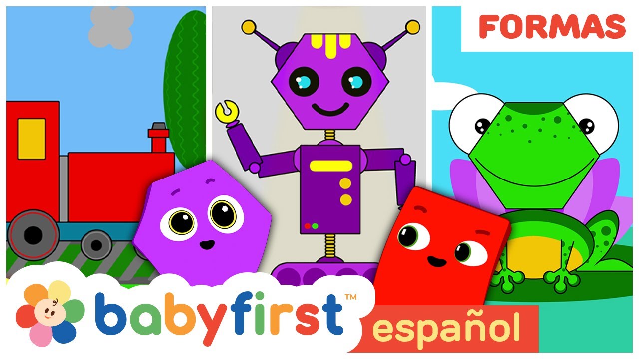 Escuela de Figuras | Aprende formas para niños | Rana | Robot | Tren y mas | Baby First Español
