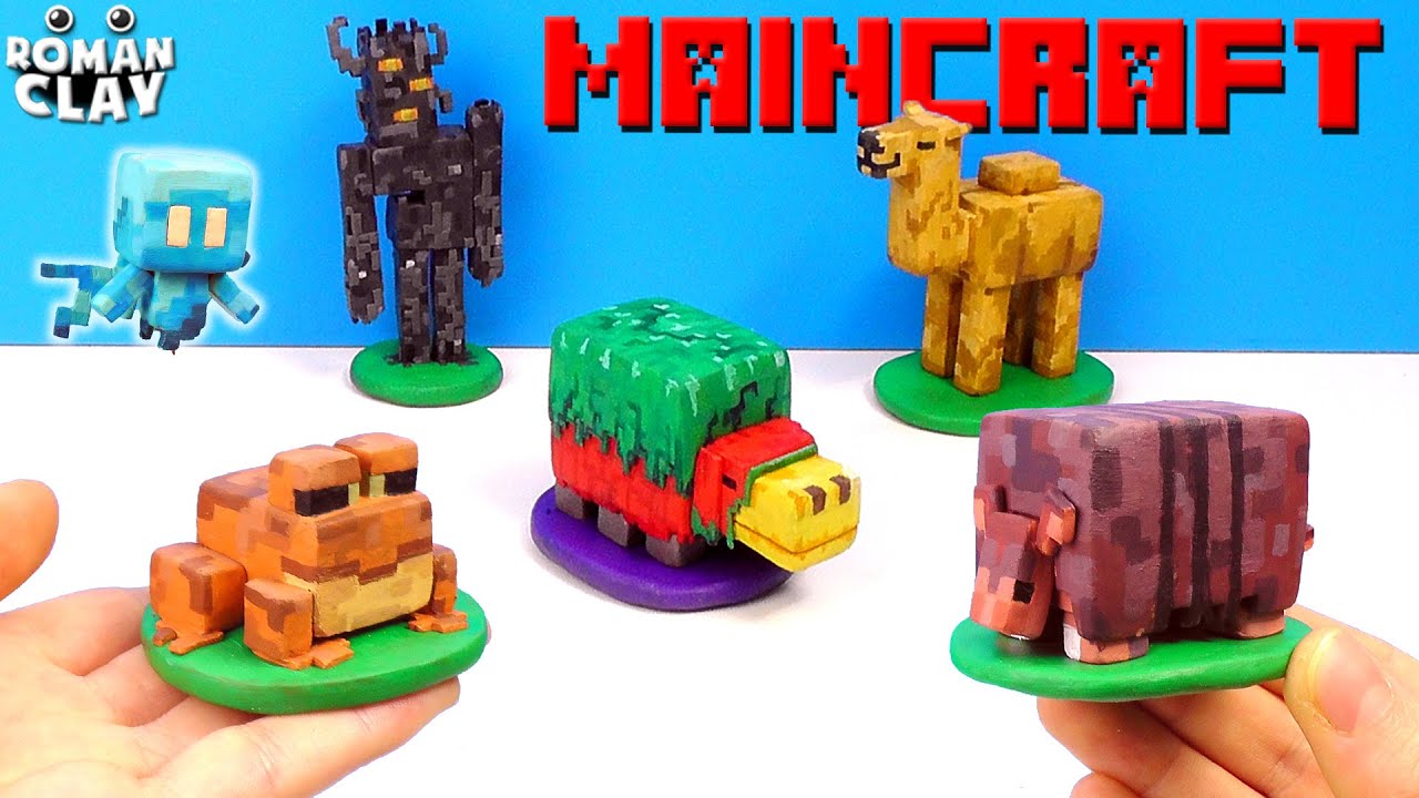 Making MINECRAFT Mobs with Clay - Allay, Creaking, Sniffer, Frog, Camel, Armadillo