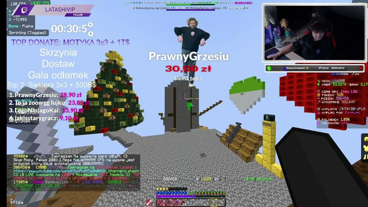 Latashi wojna Donate o TOP 1 w Minecraft TABMC GENCASH #2